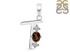 Smoky & White Topaz Alphabet T Pendant SMY-RDA-72.