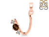 Smoky & White Topaz Alphabet U Pendant SMY-RDA-73.