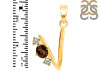 Smoky & White Topaz Alphabet V Pendant SMY-RDA-74.