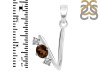 Smoky & White Topaz Alphabet V Pendant SMY-RDA-74.