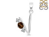 Smoky & White Topaz Alphabet V Pendant SMY-RDA-74.