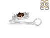 Smoky & White Topaz Alphabet V Pendant SMY-RDA-74.