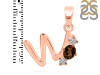 Smoky & White Topaz Alphabet W Pendant SMY-RDA-75.