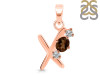 Smoky & White Topaz Alphabet X Pendant SMY-RDA-76.