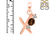 Smoky & White Topaz Alphabet X Pendant SMY-RDA-76.