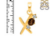 Smoky & White Topaz Alphabet X Pendant SMY-RDA-76.