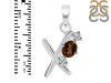 Smoky & White Topaz Alphabet X Pendant SMY-RDA-76.