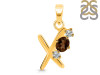 Smoky & White Topaz Alphabet X Pendant SMY-RDA-76.
