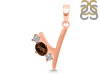 Smoky & White Topaz Alphabet Y Pendant SMY-RDA-77.