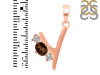 Smoky & White Topaz Alphabet Y Pendant SMY-RDA-77.