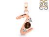 Smoky & White Topaz Alphabet Z Pendant SMY-RDA-78.