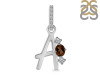 Smoky & White Topaz Alphabet A Pendant SMY-RDA-79.