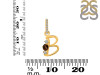 Smoky & White Topaz Alphabet B Pendant SMY-RDA-80.