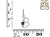Smoky & White Topaz Alphabet B Pendant SMY-RDA-80.