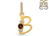 Smoky & White Topaz Alphabet B Pendant SMY-RDA-80.