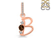 Smoky & White Topaz Alphabet B Pendant SMY-RDA-80.
