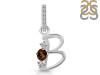 Smoky & White Topaz Alphabet B Pendant SMY-RDA-80.