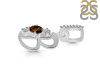 Smoky & White Topaz Alphabet B Pendant SMY-RDA-80.