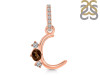 Smoky & White Topaz Alphabet C Pendant SMY-RDA-81.