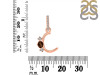 Smoky & White Topaz Alphabet C Pendant SMY-RDA-81.