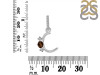 Smoky & White Topaz Alphabet C Pendant SMY-RDA-81.