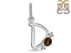 Smoky & White Topaz Alphabet D Pendant SMY-RDA-82.