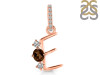 Smoky & White Topaz Alphabet E Pendant SMY-RDA-83.