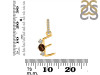 Smoky & White Topaz Alphabet E Pendant SMY-RDA-83.