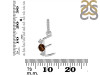 Smoky & White Topaz Alphabet E Pendant SMY-RDA-83.