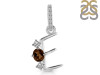 Smoky & White Topaz Alphabet E Pendant SMY-RDA-83.