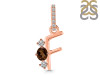 Smoky & White Topaz Alphabet F Pendant SMY-RDA-84.