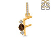 Smoky & White Topaz Alphabet F Pendant SMY-RDA-84.