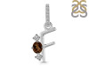 Smoky & White Topaz Alphabet F Pendant SMY-RDA-84.