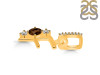 Smoky & White Topaz Alphabet F Pendant SMY-RDA-84.