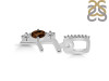 Smoky & White Topaz Alphabet F Pendant SMY-RDA-84.