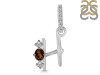 Smoky & White Topaz Alphabet H Pendant SMY-RDA-86.