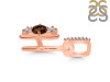 Smoky & White Topaz Alphabet H Pendant SMY-RDA-86.