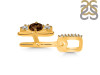 Smoky & White Topaz Alphabet H Pendant SMY-RDA-86.