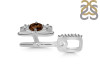 Smoky & White Topaz Alphabet H Pendant SMY-RDA-86.