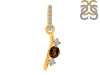 Smoky & White Topaz Alphabet I Pendant SMY-RDA-87.