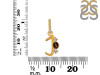 Smoky & White Topaz Alphabet J Pendant SMY-RDA-88.