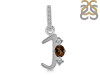 Smoky & White Topaz Alphabet J Pendant SMY-RDA-88.