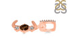 Smoky & White Topaz Alphabet J Pendant SMY-RDA-88.