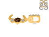 Smoky & White Topaz Alphabet J Pendant SMY-RDA-88.