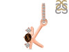 Smoky & White Topaz Alphabet K Pendant SMY-RDA-89.