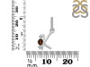 Smoky & White Topaz Alphabet K Pendant SMY-RDA-89.