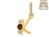 Smoky & White Topaz Alphabet K Pendant SMY-RDA-89.
