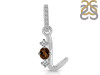 Smoky & White Topaz Alphabet L Pendant SMY-RDA-90.