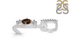 Smoky & White Topaz Alphabet L Pendant SMY-RDA-90.