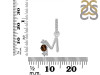 Smoky & White Topaz Alphabet M Pendant SMY-RDA-91.